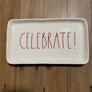 Rae Dunn OG Celebrate Red LL Tray